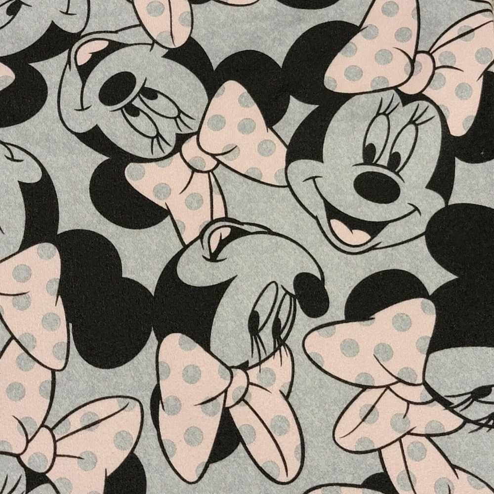 Disney Minnie Mouse Pajama Pants Womens S Gray Pink Joggers PJs Sleepwear Lounge - Picture 6 of 7